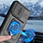 Funda Bumper Silicona y Plastico Mate Carcasa con Magnetico Anillo de dedo Soporte KC3 para Apple iPhone 13 Pro Max