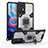 Funda Bumper Silicona y Plastico Mate Carcasa con Magnetico Anillo de dedo Soporte KC3 para Xiaomi Redmi Note 11T 5G