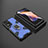 Funda Bumper Silicona y Plastico Mate Carcasa con Magnetico Anillo de dedo Soporte KC4 para Xiaomi Poco X4 NFC