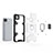 Funda Bumper Silicona y Plastico Mate Carcasa con Magnetico Anillo de dedo Soporte KC4 para Xiaomi Redmi 9C NFC