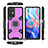 Funda Bumper Silicona y Plastico Mate Carcasa con Magnetico Anillo de dedo Soporte KC4 para Xiaomi Redmi Note 11S 5G