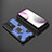 Funda Bumper Silicona y Plastico Mate Carcasa con Magnetico Anillo de dedo Soporte KC5 para Vivo X70 Pro+ Plus 5G
