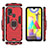 Funda Bumper Silicona y Plastico Mate Carcasa con Magnetico Anillo de dedo Soporte KC6 para Samsung Galaxy M31 Prime Edition