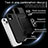 Funda Bumper Silicona y Plastico Mate Carcasa con Magnetico Anillo de dedo Soporte KC7 para Apple iPhone 14 Plus