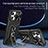 Funda Bumper Silicona y Plastico Mate Carcasa con Magnetico Anillo de dedo Soporte KC7 para Apple iPhone 14 Pro Max