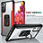 Funda Bumper Silicona y Plastico Mate Carcasa con Magnetico Anillo de dedo Soporte LK1 para Samsung Galaxy S20 FE 5G