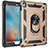 Funda Bumper Silicona y Plastico Mate Carcasa con Magnetico Anillo de dedo Soporte MQ1 para Apple iPad Air 2