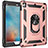 Funda Bumper Silicona y Plastico Mate Carcasa con Magnetico Anillo de dedo Soporte MQ1 para Apple iPad Pro 9.7