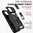 Funda Bumper Silicona y Plastico Mate Carcasa con Magnetico Anillo de dedo Soporte MQ1 para Apple iPhone 13