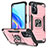 Funda Bumper Silicona y Plastico Mate Carcasa con Magnetico Anillo de dedo Soporte MQ1 para Oppo A36