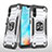 Funda Bumper Silicona y Plastico Mate Carcasa con Magnetico Anillo de dedo Soporte MQ1 para Samsung Galaxy A10e