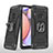 Funda Bumper Silicona y Plastico Mate Carcasa con Magnetico Anillo de dedo Soporte MQ1 para Samsung Galaxy A10s