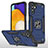 Funda Bumper Silicona y Plastico Mate Carcasa con Magnetico Anillo de dedo Soporte MQ1 para Samsung Galaxy A13 5G