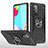 Funda Bumper Silicona y Plastico Mate Carcasa con Magnetico Anillo de dedo Soporte MQ1 para Samsung Galaxy A52 4G
