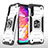 Funda Bumper Silicona y Plastico Mate Carcasa con Magnetico Anillo de dedo Soporte MQ1 para Samsung Galaxy A70