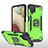 Funda Bumper Silicona y Plastico Mate Carcasa con Magnetico Anillo de dedo Soporte MQ1 para Samsung Galaxy F12