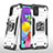 Funda Bumper Silicona y Plastico Mate Carcasa con Magnetico Anillo de dedo Soporte MQ1 para Samsung Galaxy M40S