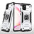 Funda Bumper Silicona y Plastico Mate Carcasa con Magnetico Anillo de dedo Soporte MQ1 para Samsung Galaxy M60s