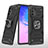 Funda Bumper Silicona y Plastico Mate Carcasa con Magnetico Anillo de dedo Soporte MQ1 para Samsung Galaxy M80S