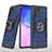 Funda Bumper Silicona y Plastico Mate Carcasa con Magnetico Anillo de dedo Soporte MQ1 para Samsung Galaxy M80S