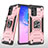 Funda Bumper Silicona y Plastico Mate Carcasa con Magnetico Anillo de dedo Soporte MQ1 para Samsung Galaxy M80S