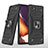 Funda Bumper Silicona y Plastico Mate Carcasa con Magnetico Anillo de dedo Soporte MQ1 para Samsung Galaxy Note 20 5G