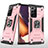 Funda Bumper Silicona y Plastico Mate Carcasa con Magnetico Anillo de dedo Soporte MQ1 para Samsung Galaxy Note 20 Ultra 5G