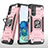 Funda Bumper Silicona y Plastico Mate Carcasa con Magnetico Anillo de dedo Soporte MQ1 para Samsung Galaxy S20 5G