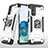 Funda Bumper Silicona y Plastico Mate Carcasa con Magnetico Anillo de dedo Soporte MQ1 para Samsung Galaxy S20