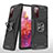 Funda Bumper Silicona y Plastico Mate Carcasa con Magnetico Anillo de dedo Soporte MQ1 para Samsung Galaxy S20 FE 4G