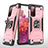 Funda Bumper Silicona y Plastico Mate Carcasa con Magnetico Anillo de dedo Soporte MQ1 para Samsung Galaxy S20 FE 4G