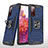 Funda Bumper Silicona y Plastico Mate Carcasa con Magnetico Anillo de dedo Soporte MQ1 para Samsung Galaxy S20 Lite 5G