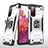 Funda Bumper Silicona y Plastico Mate Carcasa con Magnetico Anillo de dedo Soporte MQ1 para Samsung Galaxy S20 Lite 5G