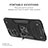 Funda Bumper Silicona y Plastico Mate Carcasa con Magnetico Anillo de dedo Soporte MQ1 para Xiaomi Redmi 10 4G