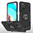 Funda Bumper Silicona y Plastico Mate Carcasa con Magnetico Anillo de dedo Soporte MQ1 para Xiaomi Redmi 10 4G