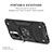 Funda Bumper Silicona y Plastico Mate Carcasa con Magnetico Anillo de dedo Soporte MQ1 para Xiaomi Redmi Note 10 4G