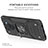 Funda Bumper Silicona y Plastico Mate Carcasa con Magnetico Anillo de dedo Soporte MQ1 para Xiaomi Redmi Note 9