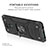 Funda Bumper Silicona y Plastico Mate Carcasa con Magnetico Anillo de dedo Soporte MQ1 para Xiaomi Redmi Note 9 Pro