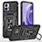 Funda Bumper Silicona y Plastico Mate Carcasa con Magnetico Anillo de dedo Soporte MQ2 para Motorola Moto Edge 30 Lite 5G