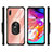 Funda Bumper Silicona y Plastico Mate Carcasa con Magnetico Anillo de dedo Soporte MQ2 para Samsung Galaxy A70S