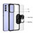 Funda Bumper Silicona y Plastico Mate Carcasa con Magnetico Anillo de dedo Soporte MQ2 para Samsung Galaxy Quantum2 5G