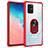 Funda Bumper Silicona y Plastico Mate Carcasa con Magnetico Anillo de dedo Soporte MQ2 para Samsung Galaxy S10 Lite