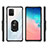 Funda Bumper Silicona y Plastico Mate Carcasa con Magnetico Anillo de dedo Soporte MQ2 para Samsung Galaxy S10 Lite