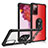 Funda Bumper Silicona y Plastico Mate Carcasa con Magnetico Anillo de dedo Soporte MQ2 para Samsung Galaxy S20 FE 5G