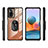 Funda Bumper Silicona y Plastico Mate Carcasa con Magnetico Anillo de dedo Soporte MQ2 para Xiaomi Redmi Note 10 Pro 4G