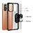 Funda Bumper Silicona y Plastico Mate Carcasa con Magnetico Anillo de dedo Soporte MQ2 para Xiaomi Redmi Note 10 Pro 4G