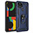 Funda Bumper Silicona y Plastico Mate Carcasa con Magnetico Anillo de dedo Soporte MQ3 para Google Pixel 4a 5G