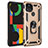 Funda Bumper Silicona y Plastico Mate Carcasa con Magnetico Anillo de dedo Soporte MQ3 para Google Pixel 5 XL 5G