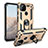 Funda Bumper Silicona y Plastico Mate Carcasa con Magnetico Anillo de dedo Soporte MQ3 para Google Pixel 5a 5G