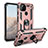 Funda Bumper Silicona y Plastico Mate Carcasa con Magnetico Anillo de dedo Soporte MQ3 para Google Pixel 5a 5G